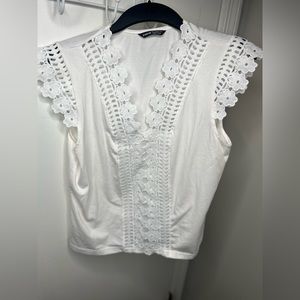 Shein White Pattern Shirt